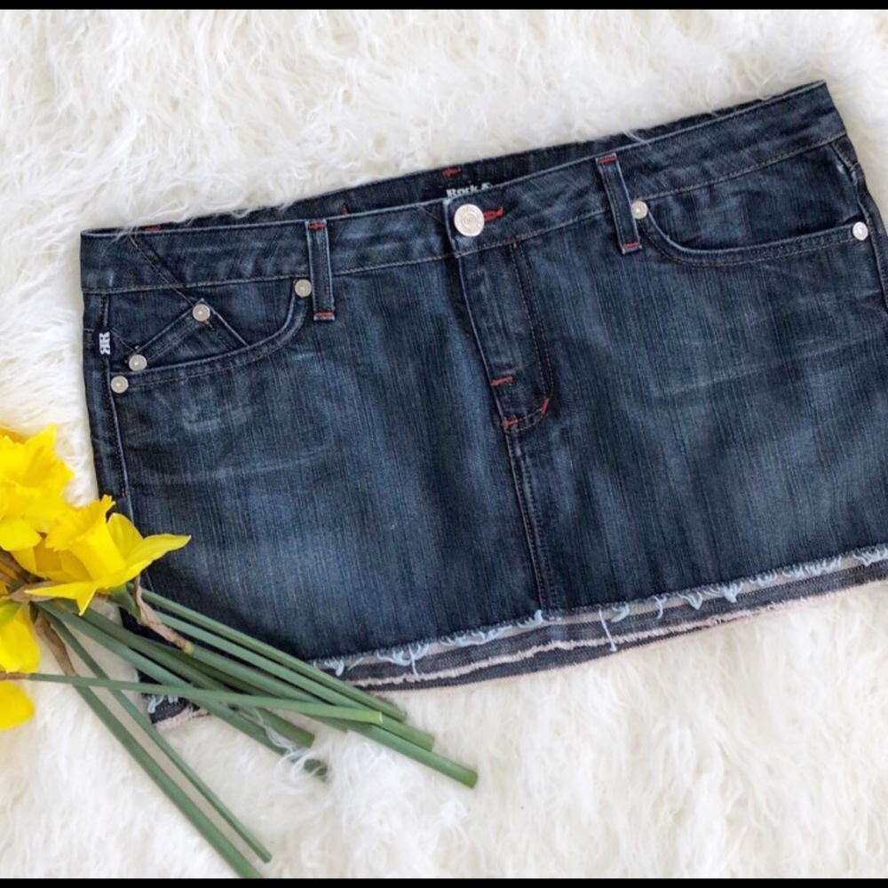 Rock and Republic Denim Mini Skirt